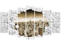 OBRAZ CITY VIEW CEGŁA KAMIENIE WIDOK