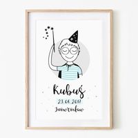 Plakat Metryczka z Henrykiem P058- rozmiar plakatu A4 (21 cm x 29,7 cm)