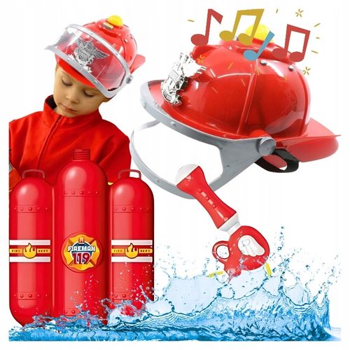 KASK STRAŻACKI Interaktywny + PISTOLET na WODĘ ze zbiornikiem MAŁY STRAŻAK na Arena.pl