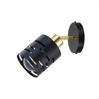 KINKIET LED E27 ELEN CZARNY ZŁOTY REGULOWANY 35W