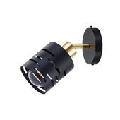 KINKIET LED E27 ELEN CZARNY ZŁOTY REGULOWANY 35W