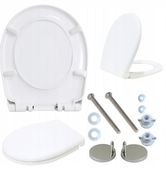 DESKA WC SEDESOWA WOLNOOPADAJĄCA TWARDY DUROPLAST UNIWERSALNA 35X42 ESTIVA