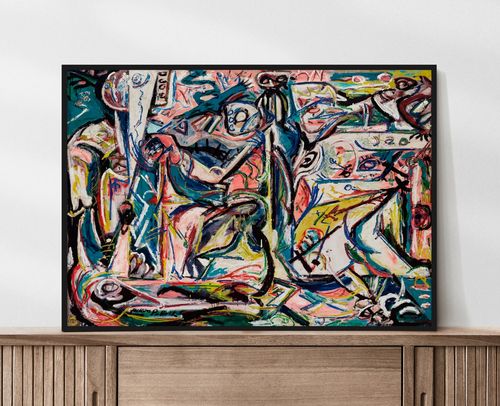 Plakat pollock obraz abstrakcyjny 40x50 cm na Arena.pl