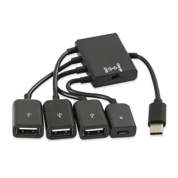 HUB USB typ C 3.1 3x USB + micro tablet ANDROID OTG myszka zdjęcie 6