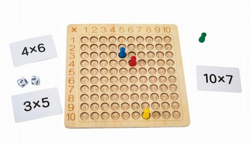 DREWNIANA TABLICZKA MNOŻENIA UKŁADANKA MONTESSORI LICZYDŁO na Arena.pl