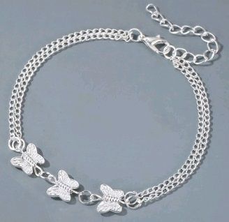 Bransoletka Motylki 3 srebrne BOHO Delikatne Modne na Arena.pl