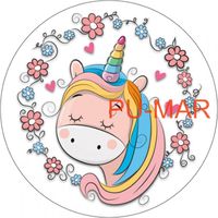 Opłatek na tort Urodziny Jednorożec Konik Pegaz Koń Kuc Tekst Gratis