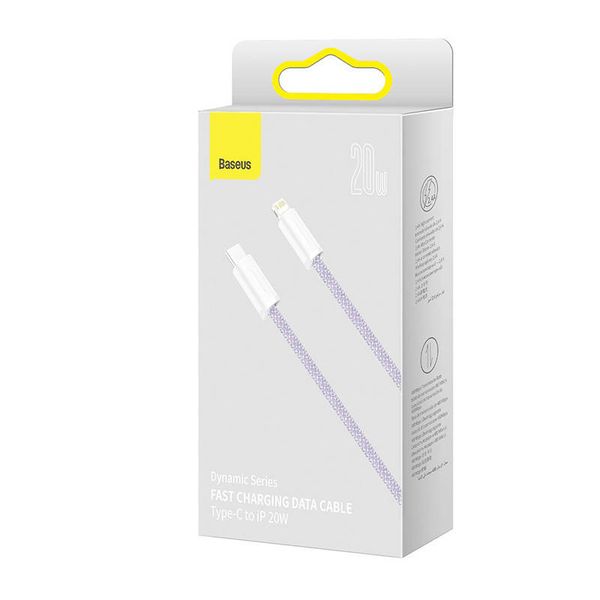 kabel usb-c do lightning baseus dynamic series, 20w, 2m (fioletowy) zdjęcie 7