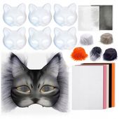 6 SZTUK PUSTYCH MASEK DO MALOWANIA Z SIATKĄ I FUTERKIEM NA OCZY DLA