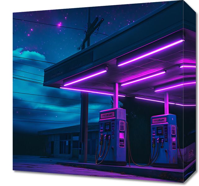Obraz 40x40cm Moc Neonowej Nocy zdjęcie 1