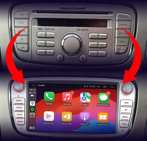 RADIO NAWIGACJA ANDROID FORD KUGA S-MAX GALAXY MONDEO FOCUS C-MAX BLUETOOTH zdjęcie 15