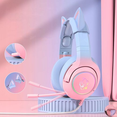 ONIKUMA K9 KOCIE USZY SŁUCHAWKI GAMINGOWE NAUSZNE PRZEWODOWE Z MIKROFONEM na Arena.pl