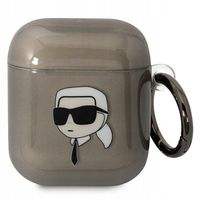 2 x ETUI SILIKONOWE KARL LAGERFELD CZARNE DO AIRPODS 1/2 GEN