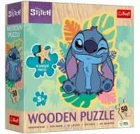 Puzzle Trefl drewniane Lilo & Stitch 50 el. - Wesoły Stitch 20281