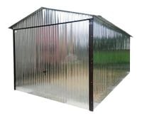 BLASZAK GARAŻ BLASZANY 3X6 BRAMA UCHYLNA - OCYNK - DWUSPADOWY BL97