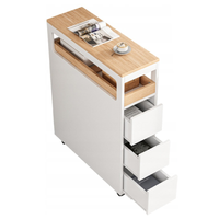 Szafka na kółkach na papier komoda łazienkowa regał szuflady nowoczesna bia