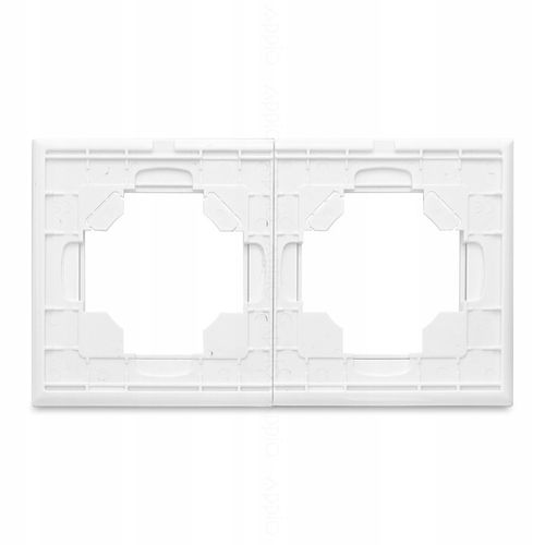 Kontakt BIAŁE GNIAZDKO ELEKTRYCZNE 2 z bolcem podwójne FI60 RAMKA SZKLANA na Arena.pl