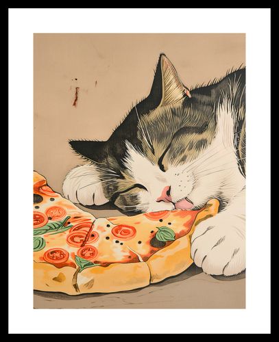 Plakat 50x65cm Pizza Dla Kota na Arena.pl