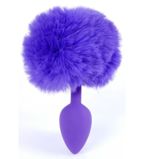 Fioletowy korek z pomponem zdjęcie 1