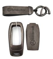 3w1 MERCEDES ETUI na kluczyk pilot + BRELOK skórzany Mercedes C E GLC GLE S