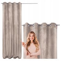 Zasłony Welurowe na Przelotkach 140x250cm Welwetowe Grube Zasłona