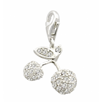 SREBRNY CHARMS CZEREŚNIE Z CYRKONIAMI SREBRO PRÓBY 925