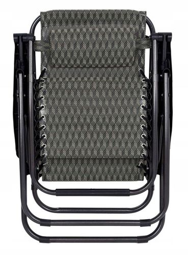 LEŻAK OGRODOWY ORION Zero Gravity brąz jodełka plażowy tarasowy składany na Arena.pl