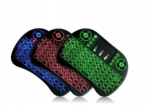 KLAWIATURA BEZPRZEWODOWA MINI LED SMART TV ŚWIECĄCA TOUCHPAD PODŚWIETLANA na Arena.pl