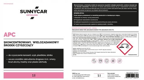 APC UNIWERSALNY WIELOZADANIOWY ŚRODEK CZYSZCZĄCY SUNNYCAR 1L na Arena.pl