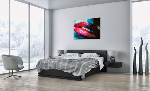 Obraz Na Płótnie - Kobieta Usta  - 100X70 Cm - Aa100X70-0231 na Arena.pl