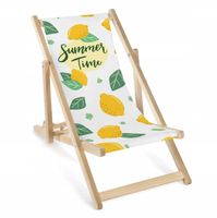 DZIECIĘCY LEŻAK DREWNIANY Jasny CYTRYNY Summer Time dla DZIECI Regulowany