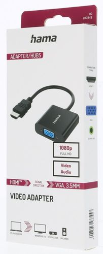 Adapter Hama HDMI-VGA + jack 3.5 mm na Arena.pl