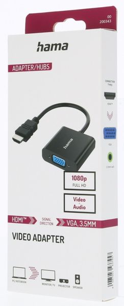 Adapter Hama HDMI-VGA + jack 3.5 mm zdjęcie 3