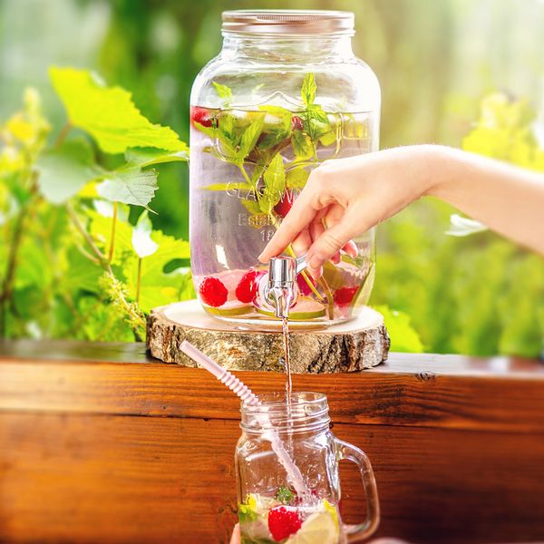 KADAX Słoik Z Kranikiem 4L Słój Na Lemoniadę Wodę zdjęcie 2