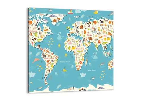 Obraz Na Płótnie - Mapa Kontynent - 60X60 Cm - Ac60X60-3106 na Arena.pl