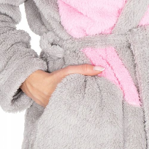 SZLAFROK DAMSKI CIEPŁY Z KAPTUREM R.S/M WIĄZANY W TALII GRUBY DŁUGI MIĘKKI na Arena.pl