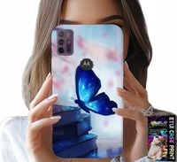 ETUI DO MOTOROLA MOTO G10 POWER - NIEBIESKI MOTYLEK, MOTYL, DAMSKIE WZORY