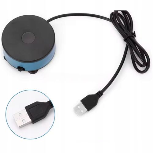 MINI NAPOWIETRZACZ DO AKWARIUM USB 1,5W 250ml/min POMPKA NA SZYBĘ WODA na Arena.pl