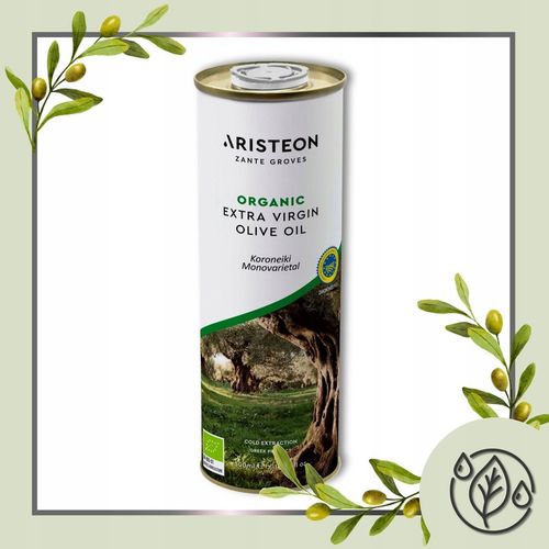 Oliwa z oliwek BIO EXTRA VIRIGIN Grecka ARISTEON 500 ml TŁOCZONA NA ZIMNO na Arena.pl