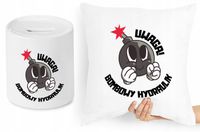 Dla Hydraulika Zestaw Poduszka + Skarbonka Z Nadrukiem Ze Zdjęciem