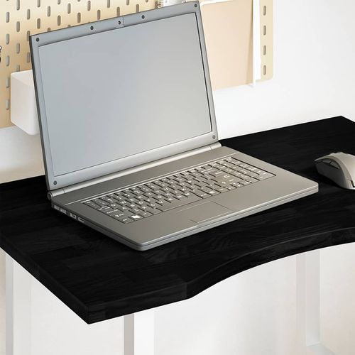 Blat biurka, ciemnobrązowy, 80x50x2,5 cm, lite drewno dębowe na Arena.pl