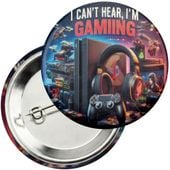 Przypinka z agrafką 59mm - GAMER GAMEPAD GAMBLING GRY