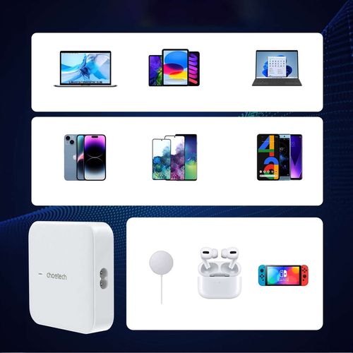 Mocna ładowarka sieciowa GaN 100W 2x USB-A 2x USB-C biała na Arena.pl