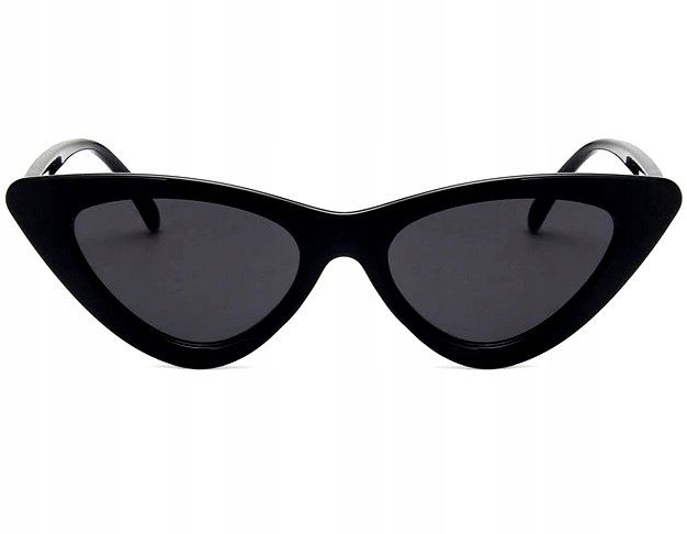 Okulary pilotki KOCIE OKO czarne PROSTOKĄTNE retro Damskie Przeciwsłoneczne zdjęcie 7