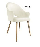Krzesło obrotowe Velvet podstawa złota MG50