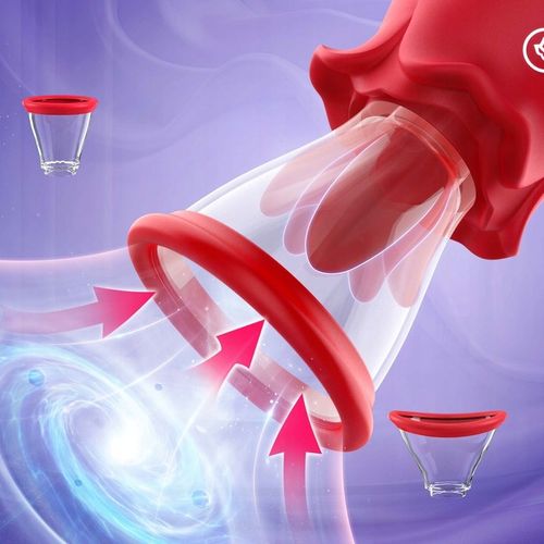 Wibratory różane z 7 stymulatorami łechtaczki do ssania i lizania sutków na Arena.pl