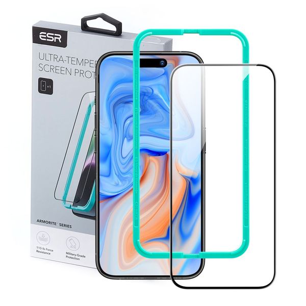 SZKŁO HARTOWANE ESR ARMORITE IPHONE 15 PLUS BLACK zdjęcie 1