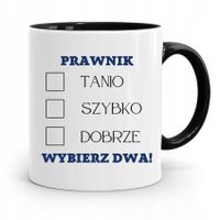 Kubek Czarny Dla Prawnika Mecenasa Pan Mecenas Z Nadrukiem Ze Zdjęciem