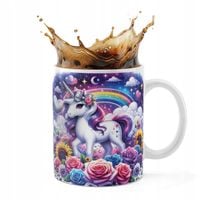 KUBEK CERAMICZNY 330ML DRUK - JEDNOROŻEC UNICORN KOŃ