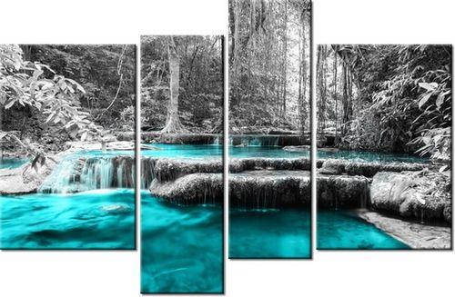 130CM 85 OBRAZ 4 ELEM WODOSPAD ŚCIENNY na Arena.pl